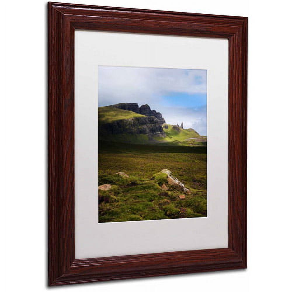 Trademark Fine Art "Old Man of Storr" Canvas Art by Philippe Sainte-Laudy, White Matte, Wood Frame