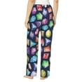 thumbnail image 3 of Pajama Pants Women, colorful crystals stones Sweatpants Soft Sleep Lounge Pants, Casual PJ Bottoms Pants with Pockets, 3 of 5