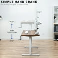 thumbnail image 3 of VIVO White Manual Height Adjustable Stand Up Desk Frame Crank System, 3 of 7