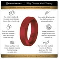 thumbnail image 4 of Satin Red Bevel Edge Breathable Silicone Ring for Men and Women 6mm Bandwidth, 4 of 5