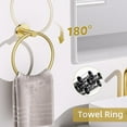 thumbnail image 5 of 10PCS Towel Bar Set for Bathroom Wall, 23.6" Brushed Gold Bathroom Hardware Set Upgraded Bathroom Towel Holder, Stainless Steel Towel Rack Bathroom Accessories, 5 of 14