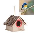 thumbnail image 3 of Wooden Birdhouse,   Natural Outdoor Hanging Birds   Box  For Hummingbirds Swallows, 3 of 8