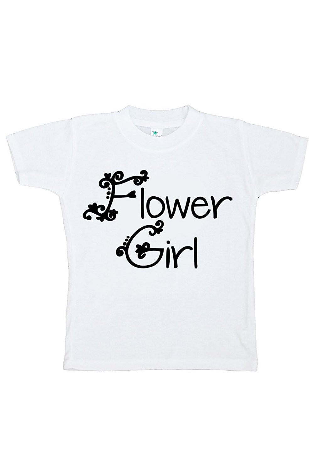 Custom Party Shop Girl's Black Flower Girl Wedding Tshirt 3T Tshirt
