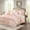 Peach Pink, variant on 7 Pieces Elegant French Country Bed in a Bag, Bright Yellow Handmade Bow Tie Fluffy Bed Comforter with Down Alternative Filling, Vintage Ruched Bed Sets for Bedroom, Queen (LQ-33)