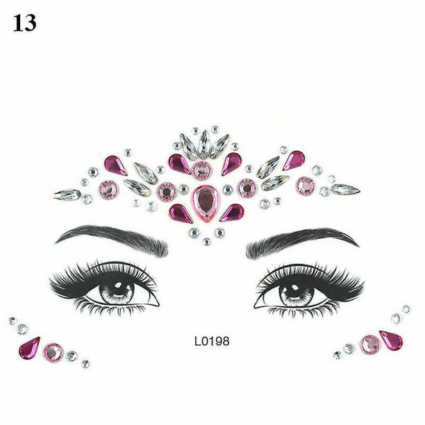 Face Gems Adhesive Glitter Jewel Tattoo Sticker Festival Rave Party Body Make Up_aA13 Walmart.ca