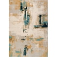 thumbnail image 2 of La Dole Rugs Abstract Rustic Minimalistic Modern Turquoise Blue Ivory Orange Mustard Yellow Area Rug Living Room Bedroom Carpet Tapis 3x5 3x10 4x6 5x8 6x9 8x10 9x12, 2 of 7