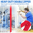thumbnail image 3 of Smlper 2 Rolls 7ft x 3in Heavy Duty Zipper Door for Dust Barriers, Self-Adhesive Dust Zipper for Plastic Sheeting, Tarp Zipper Door for Greenhouses, Construction, Carpentry, Renovation, Wall Building, 3 of 6
