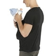 thumbnail image 4 of amropi Men's Baby Carrier Soothe V Neck Short Sleeve Kangaroo T Shirt Black,M, 4 of 6