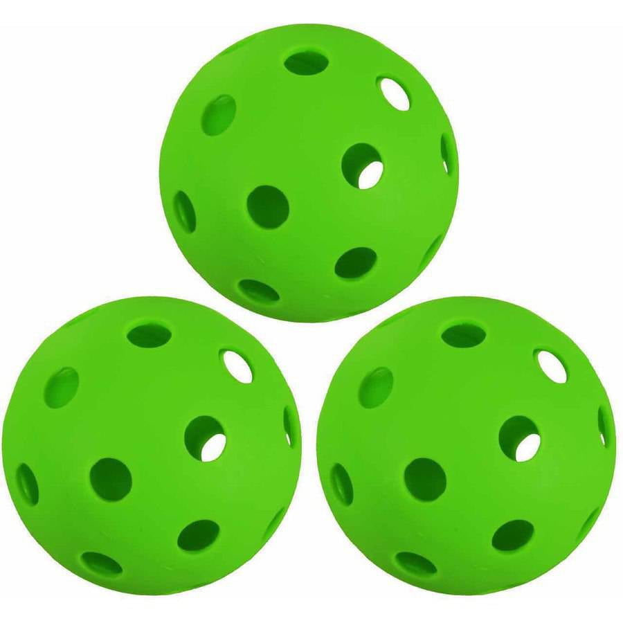 Pickleball Now Indoor Pickleballs, Green, 3pk