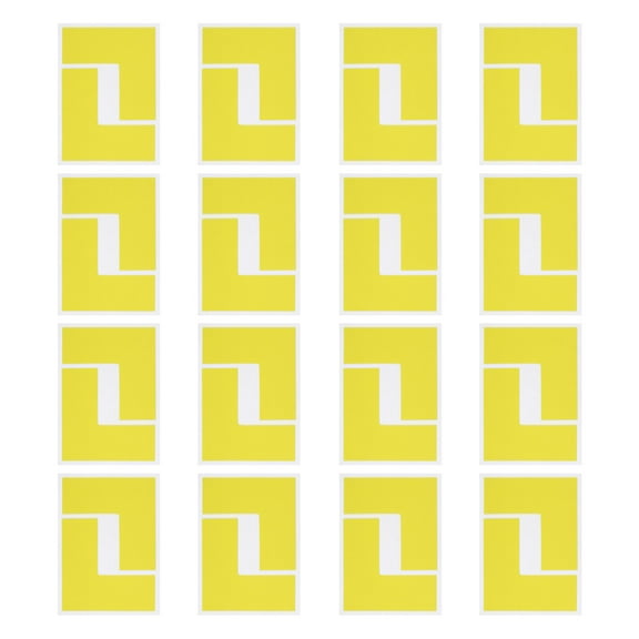 Uxcell 5S Location Marking Corner,32Pcs 3x3x1.2 Inch L-Shape Mark Tape, Yellow