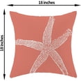 thumbnail image 6 of Orange Starfish Pillow Covers 18x18 Inch Set of 2, Nautical Ocean Coastal Coral Throw Pillows Spring Summer Decorations Linen Pillowcase Outdoor Decor Farmhouse Cushion Case for Home Holiday, 6 of 6