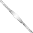 thumbnail image 2 of 14k WG Flat Curb Link Soft Diamond Shape ID Bracelet (Weight: 8.13 Grams, Length: 7 Inches), 2 of 5