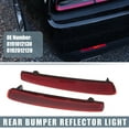 thumbnail image 2 of 1 Pair Left Right Rear Bumper Reflector Light 8191012130 8192012120 for Toyota Corolla 2020-2022 Red, 2 of 6