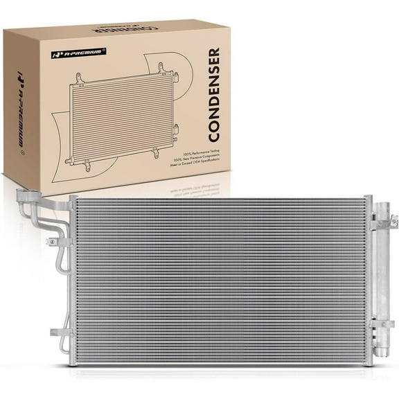 A-Premium Air Conditioning A/C Condenser Compatible with Hyundai Genesis 2009-2014, Equus 2011-2016, 3.8L 4.6L 5.0L, Replace# 7-3761, 976063N160