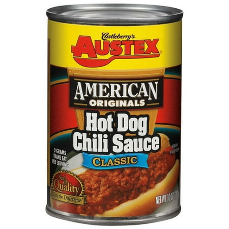 (6 Pack) Austex American Originals Classic Hot Dog Chili Sauce, 10 (Best Chili For Chili Dogs)