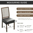 thumbnail image 6 of Whihome Dining Chair Covers Khaki,PU Waterproof Seat Covers Chair Seat Slipcovers ,Set of 3, 6 of 6