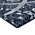 thumbnail image 2 of Ambesonne Skull Fitted Sheet, Pirates Jolly Roger Flag, Twin XL Size, Dark Blue and White, 2 of 3