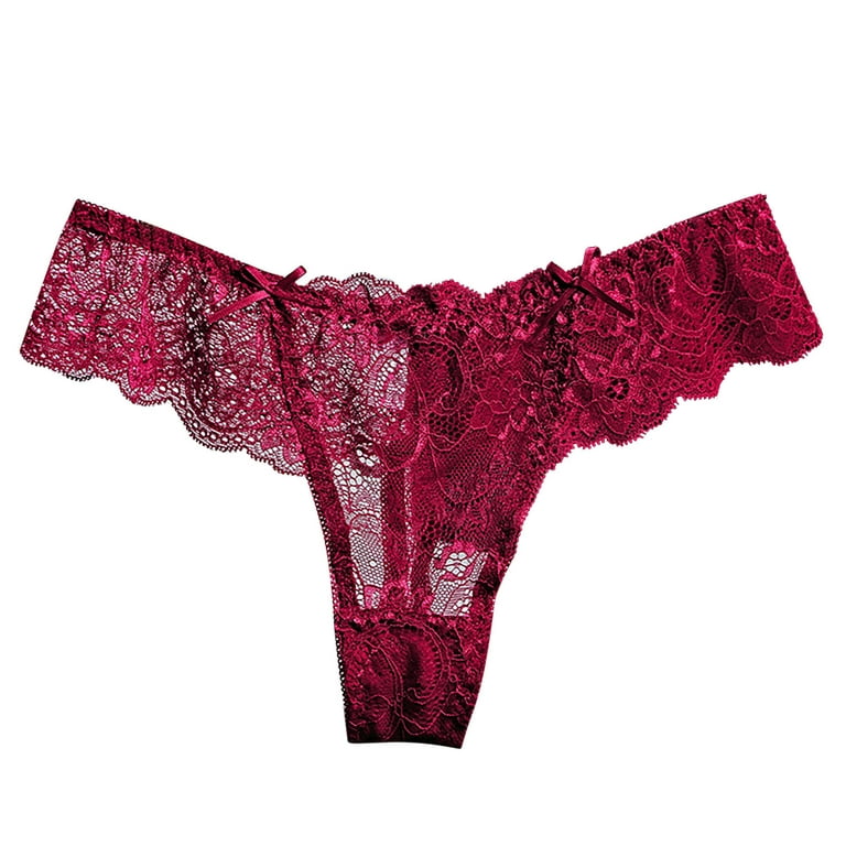 HUPOM Pregnancy Underwear For Women Underwear High Waist Leisure Tie  Seamless Waistband Red XL 