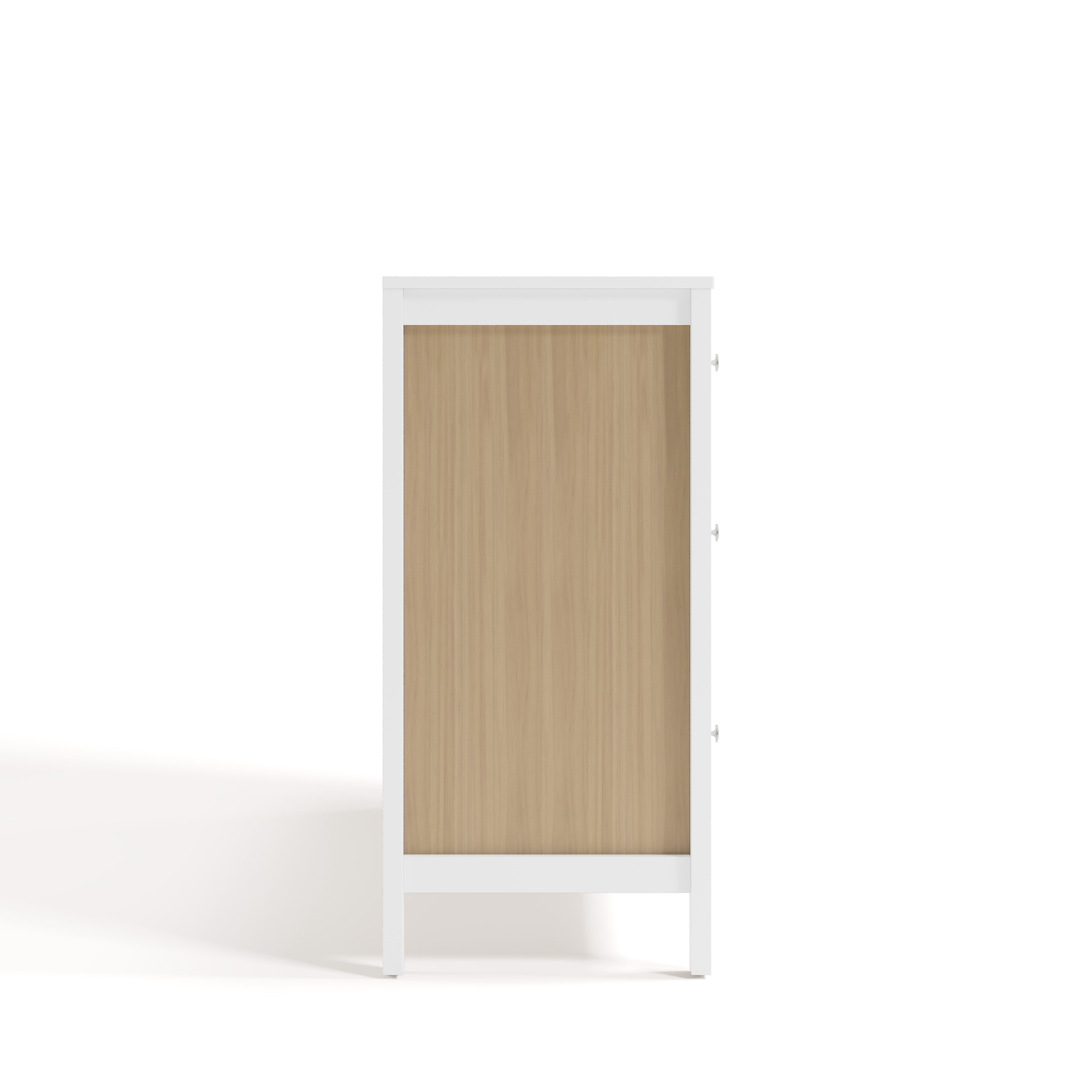 Storkcraft Horizon 6 Drawer Nursery Double Dresser, White with Driftwood