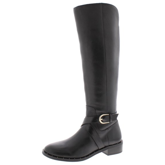 INC Womens Fadora Leather Studded Riding Boots
