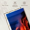 thumbnail image 6 of Elephant Stock Kilauea Lava Falls Wall Art - Vertical Canvas Wall Art - Living Room Wall Decor - Nature Canvas - Blue And Orange Decor - 32" x 48", 6 of 8