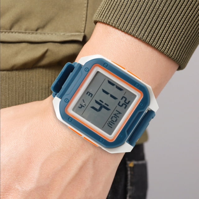 VISIÓN DIGITAL SPORTS PARA HOMBRES MUJERES CON EL BACHO STACEWATH DUAL TIEMPO 50M CASA ABS ABS TPU Fecha De Correa Temperatura De La Semana De La Alarma De La Alarma
