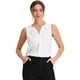 thumbnail image 1 of Blusa sin mangas con cuello En V Allegra K para trabajo de oficina de gasa para mujer blanco S, 1 of 7