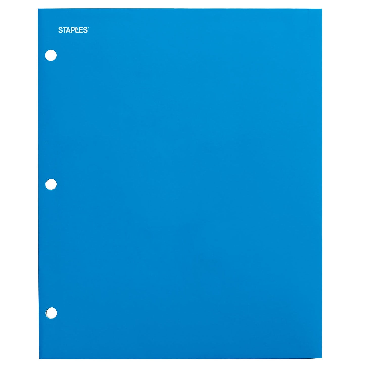 Staples 4-Pocket 3-Hole Punched Presentation Folder Blue 56213-CC