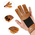 thumbnail image 2 of Runzkzy Archery Shooting Protective Gear Three Finger Finger Guard Cowhide Archery Shooting Protective Cover, 2 of 8