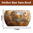 thumbnail image 2 of Yarn Bowl For Knitting, Resin/Wooden Large Yarn Bowl for Crocheting, Yarn Bowl For Knitters, Yarn Holder Christmas Day Gift, 2 of 5