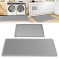 thumbnail image 2 of 2Pcs Kitchen Mat Anti Fatigue Comfortable Kitchen Cushioned Foam Rugs Ergonomic Comfort Standing Pad For Home Light Gray, 2 of 7