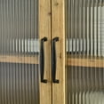 thumbnail image 5 of GDF Studio 59" Rustic Cabinet with Glass Doors and Shelf, Farmhouse Storage Console, Natural Wood, 5 of 8