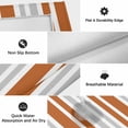thumbnail image 6 of Burnt Orange Grey Stripe Outdoor Rug for Patio/Deck/Porch, Non-Slip Large Area Rug 6 x 9 Ft, Farmhouse Minimalist Striped Indoor Outdoor Rugs Washable Area Rugs, Reversible Camping Rug Carpet Runner, 6 of 8
