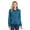 Medium Blue Heather-PK1, variant on Port Authority Women's Sweater Fleece Jacket. L232