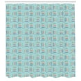 thumbnail image 3 of School Shower Curtain, Children Education Themed Cartoon Pattern of Sweet Colorful Pencils, Fabric Bathroom Set with Hooks, 69W X 84L Inches Extra Long, Pale Seafoam and Multicolor, by Ambesonne, 3 of 3