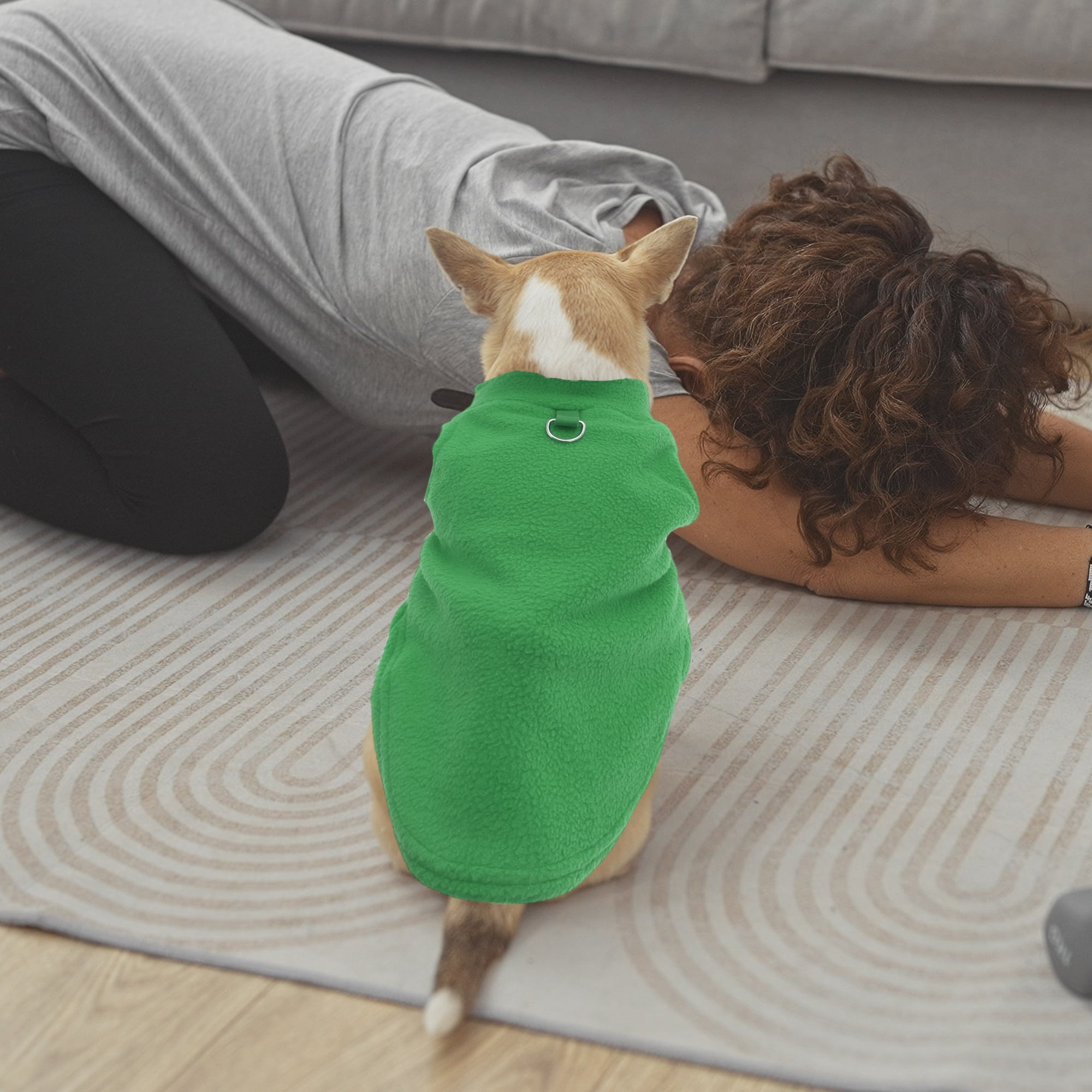 Unique Bargains Dog Cat Warm Vest Small Dog Cat Jumpers Green M