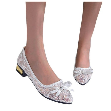 

Qufokar Mid Calf Socks Womens Patriotic Sandals for Women Shoes Mesh Lace Hollow Shallow Bowknot Women S Pointed Rhinestone Fashion Women S Sandals