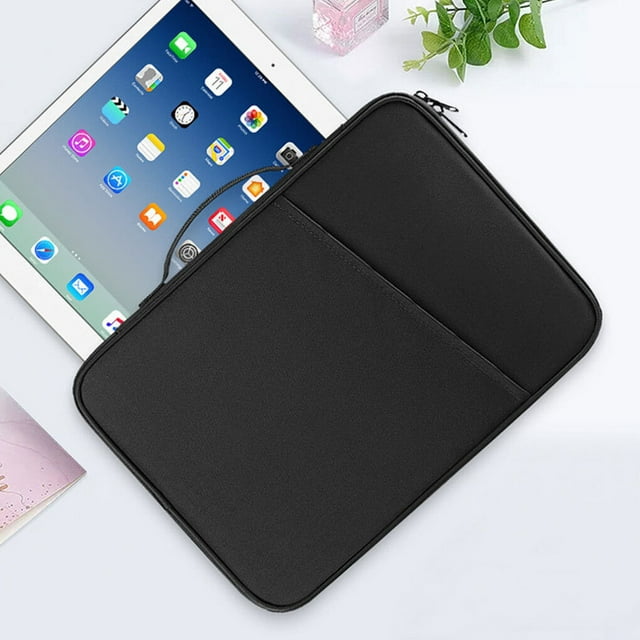 Laptop Sleeve Case Notebook Protective Handbag Zipper Closure Nylon Computer Carrying Bag Protector For Tablet Pouch Black 10.8-11 inch