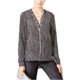 thumbnail image 2 of Michael Kors Blusa de punto de cadena para mujer, negro, grande Michael Kors Tejer, 2 of 2