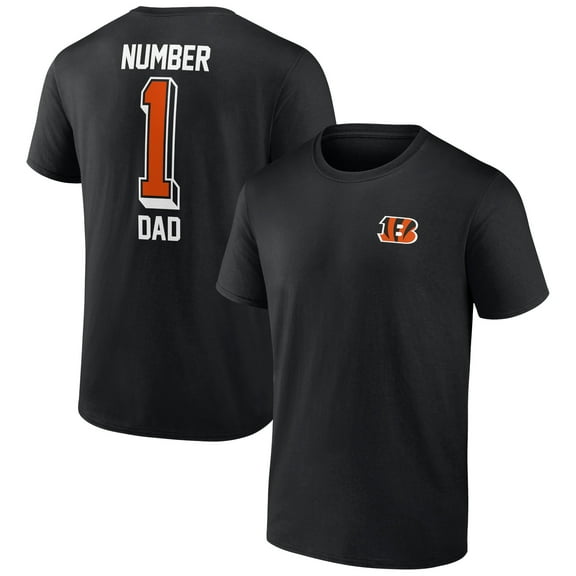 Men's Black Cincinnati Bengals Number One Dad T-Shirt
