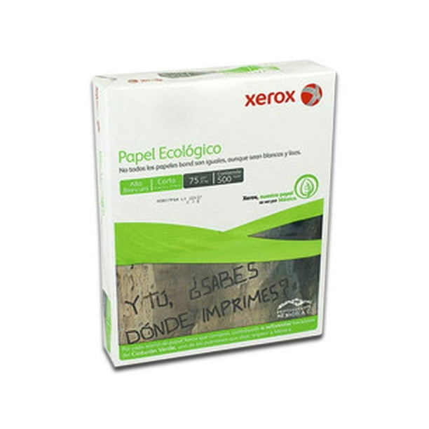 Papel Ecologico Xerox de tamaño carta, 93% de blancura, 75g , 5000 Xerox XECPAPAE051