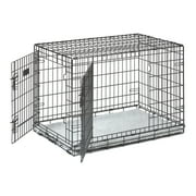 MidWest Homes for Pets QuietTime Reversible Dog Crate Pan Cover, 36 inch, Fleece, Gray Floral