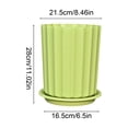 thumbnail image 3 of Tall Planter Pot, Nordic Style Plastic Flower Pot with Drainage Tray for Balcony Indoor Outdoor Plants, Breathable Container for Flowers Green Plants Home Garden Decoration, 3 of 6