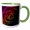 Green/White, variant on 3drose, Modern Abstract Leaf Nature Vector Pattern, 11oz Mug
