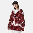 thumbnail image 5 of Fotbe Christmas Tree Buffalo Plaid Men's Women's UPF 50+ Sun Protection Jacket Hooded Cooling Shirt with Pockets Hiking Outdoor Performance-Medium, 5 of 9