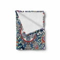 thumbnail image 2 of Vintage Soft Flannel Fleece Throw Blanket, Abstract Graphic Ornamental Hand Drawn Artwork with Circular Floral Motifs, Cozy Plush for Indoor and Outdoor Use, 60" x 80", Multicolor, by Ambesonne, 2 of 6