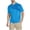 Blue, variant on Yyuenw Mens collar Shirts, Breathable Geometric Print Short Sleeve Top for Summer Golf, Sports & Casual
