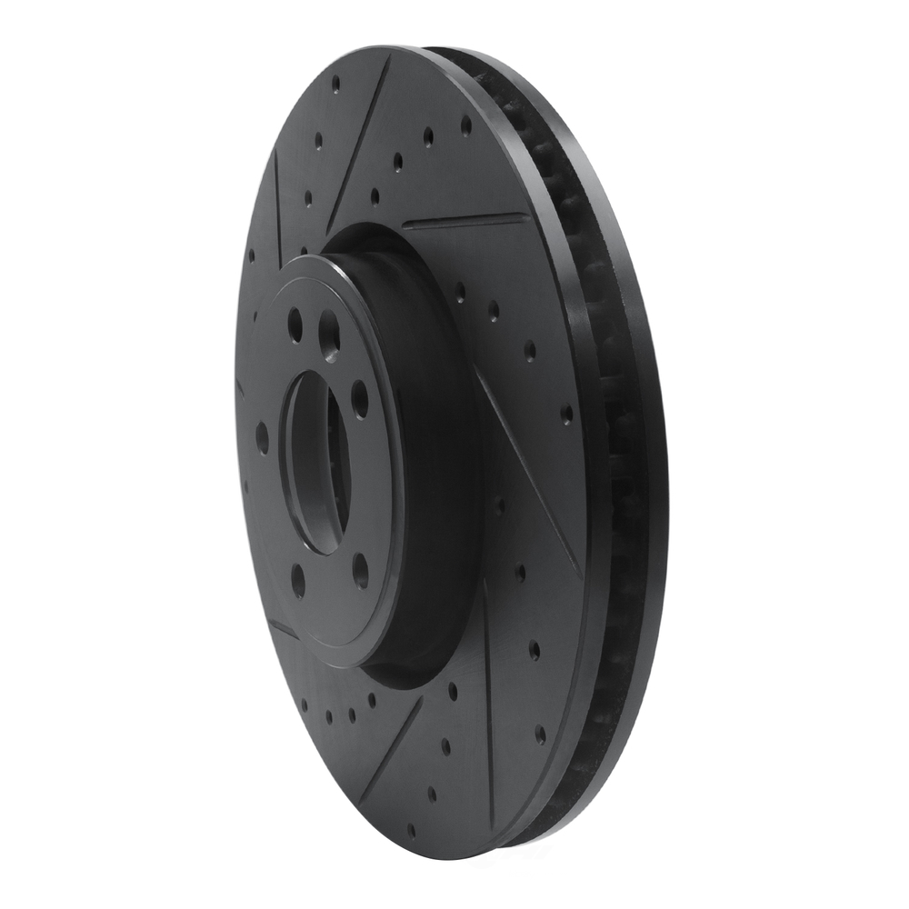 Dynamic Friction Company 633-11030L DFC Brake Rotor - Drilled And Slotted - Black