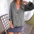 thumbnail image 4 of HBFAGFB Womens Cardigan Plus Size Lapel Button Down Jacket Simple and Versatile Daily Wear Grey Size XXXXL, 4 of 8