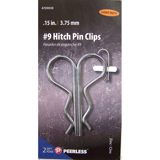 Peerless 9 Hitch Pin Clips, 2Pack